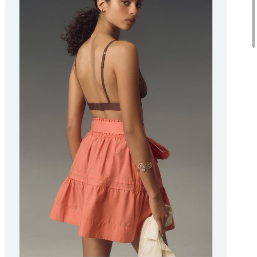 NWT Anthropologie The Somerset Mini Skirt in rose size large - Picture 2 of 9